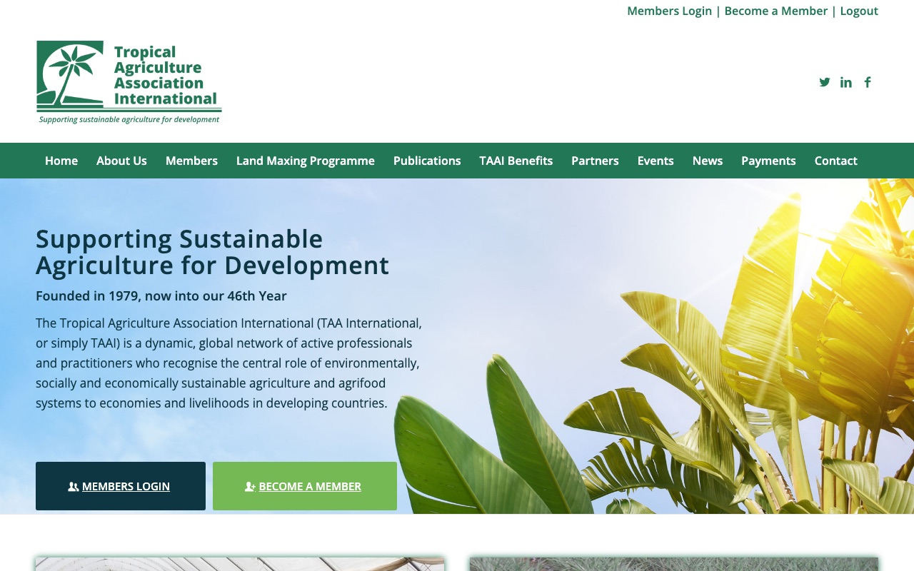 Tropical Agriculture Association International website by Lord Knows