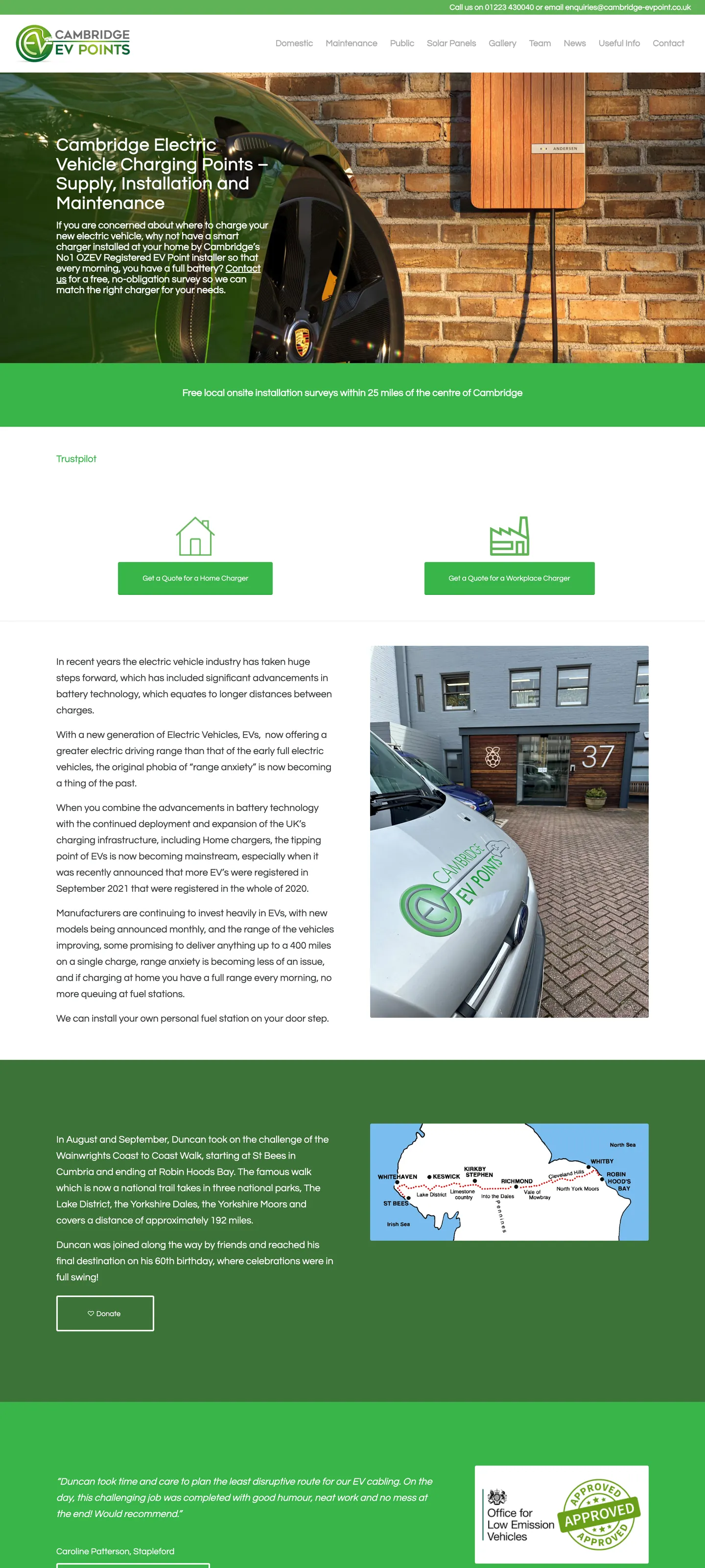 Cambridge EV Point website