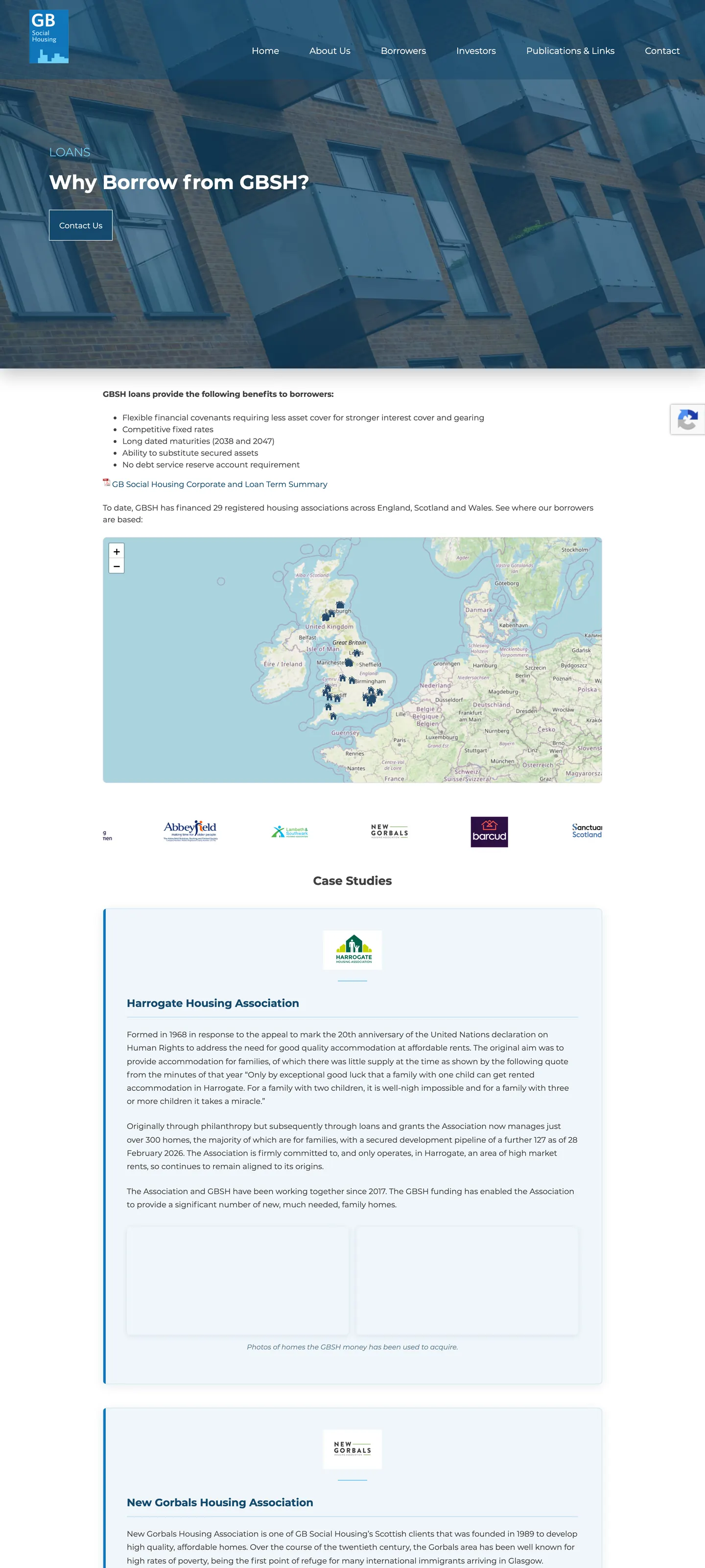 The full GB Social Housing loans page