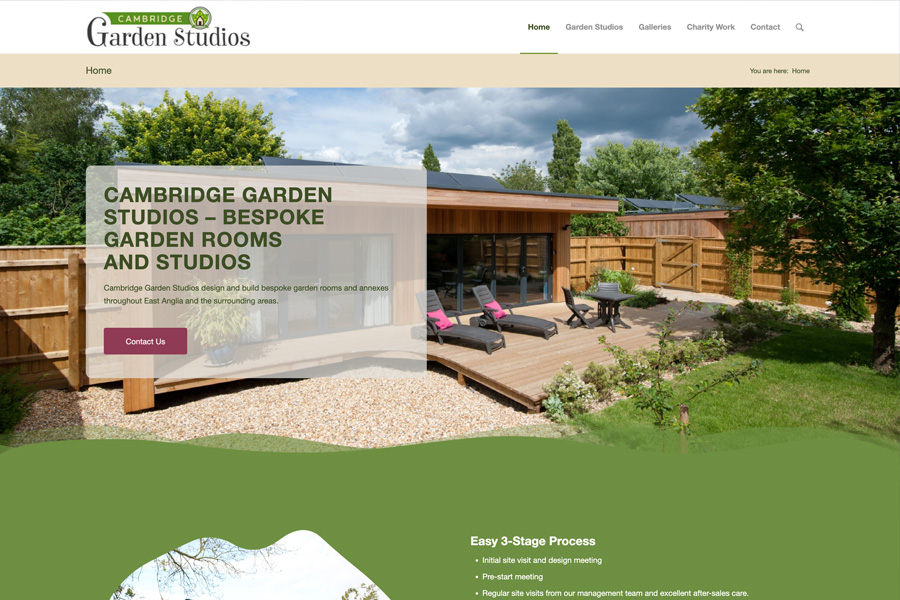 New website for Cambridge Garden Studios