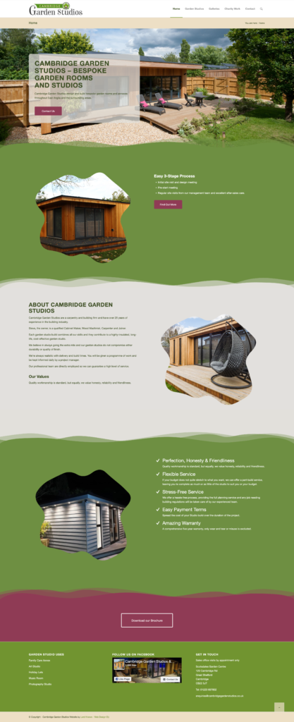 New website for Cambridge Garden Studios