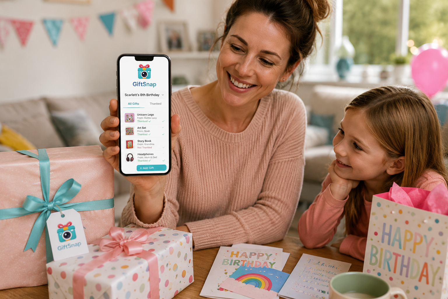 GiftSnap app thank yous for presents instantly using AI